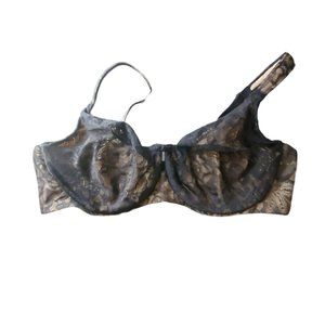 Cacique Bra 42 DD 42DD black lace underwire